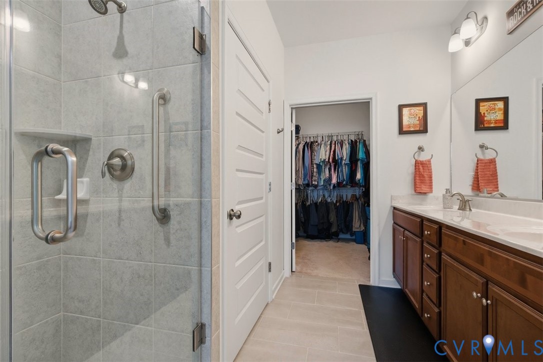 12813 Deep Wl Road Midlothian, VA 23112 - Photo 22 of 35 a bathroom with a granite countertop shower