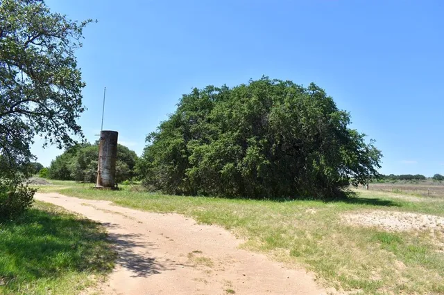 a view of a yard with a house