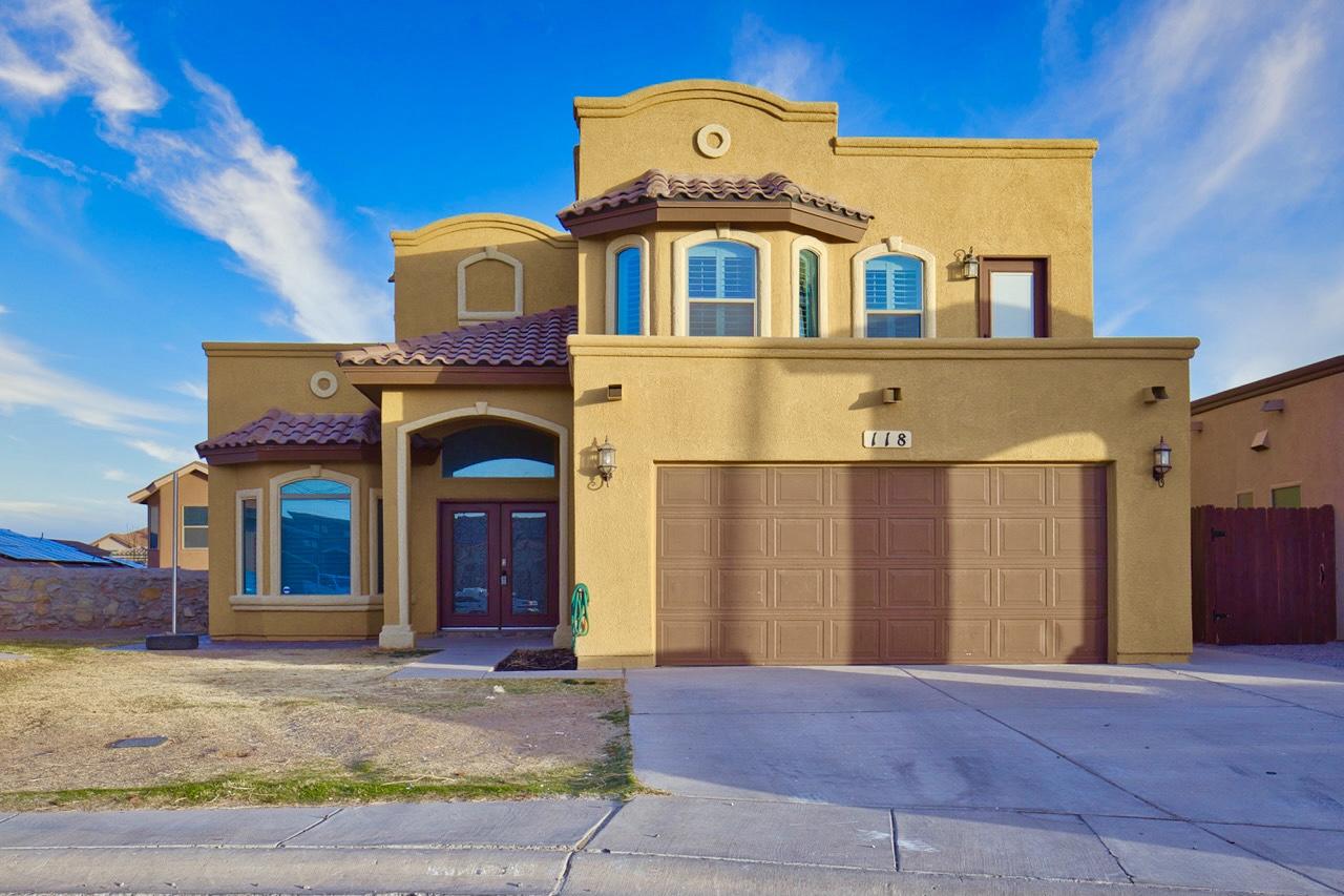 a front view of a house