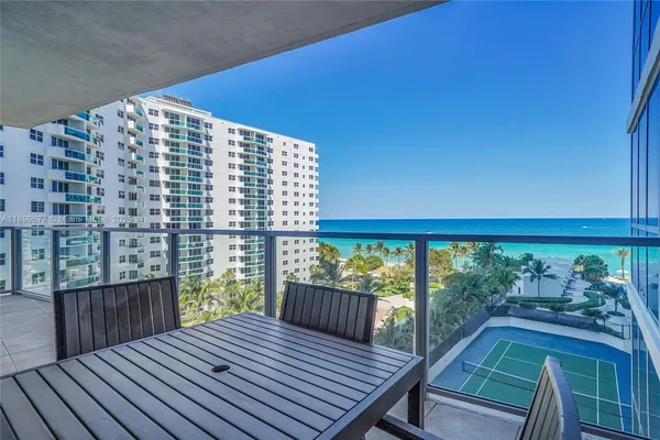 a view of a balcony