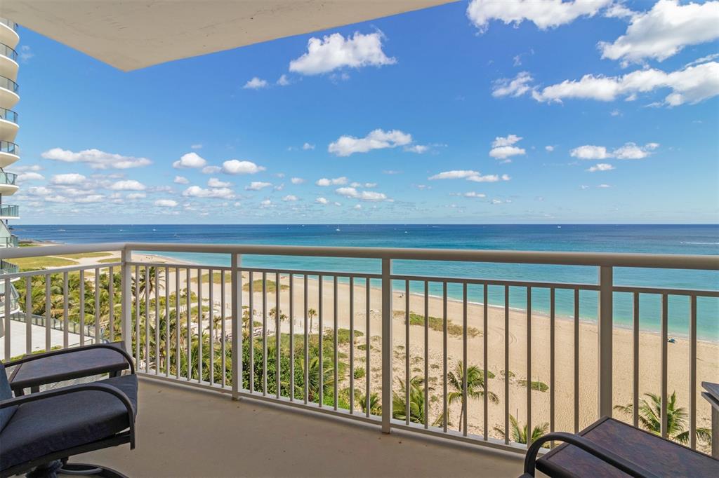 710 North Ocean Boulevard, Unit 806 Pompano Beach, FL 33062 - Photo 16 of 19 a view of balcony with furniture
