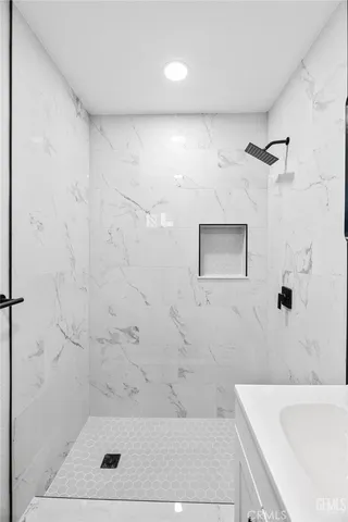 a front view of house with yard and outdoor seating