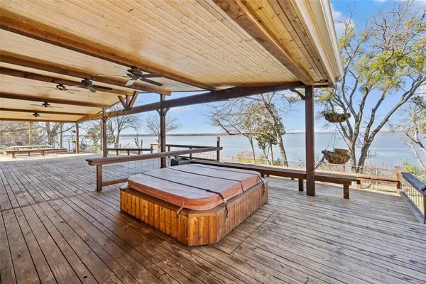 a view of outdoor space with seating