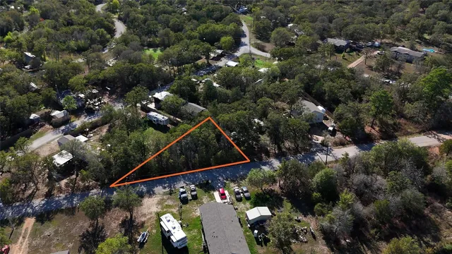 an aerial view of a residential houses