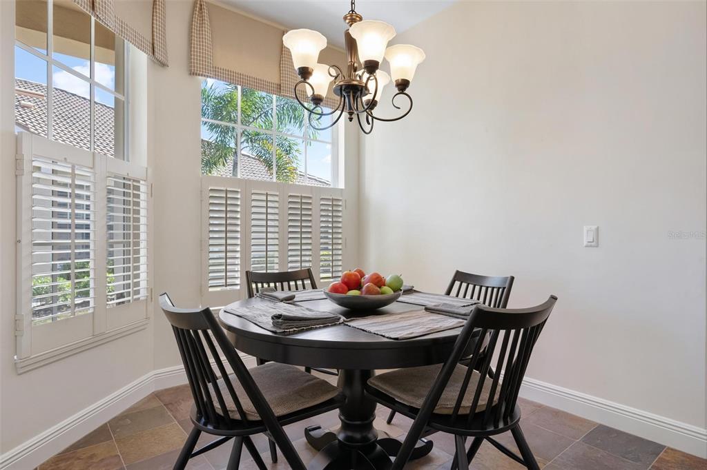 1807 San Trovaso Way Venice, FL 34285 - Photo 9 of 61 a dining room with furniture a potted plant and a chandelier