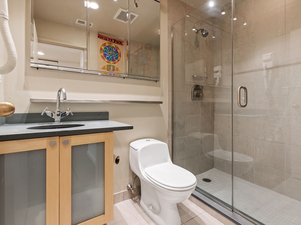 241 Perkins Street, Unit A602 Boston, MA 02130 - Photo 17 of 24 a bathroom with a toilet sink and shower