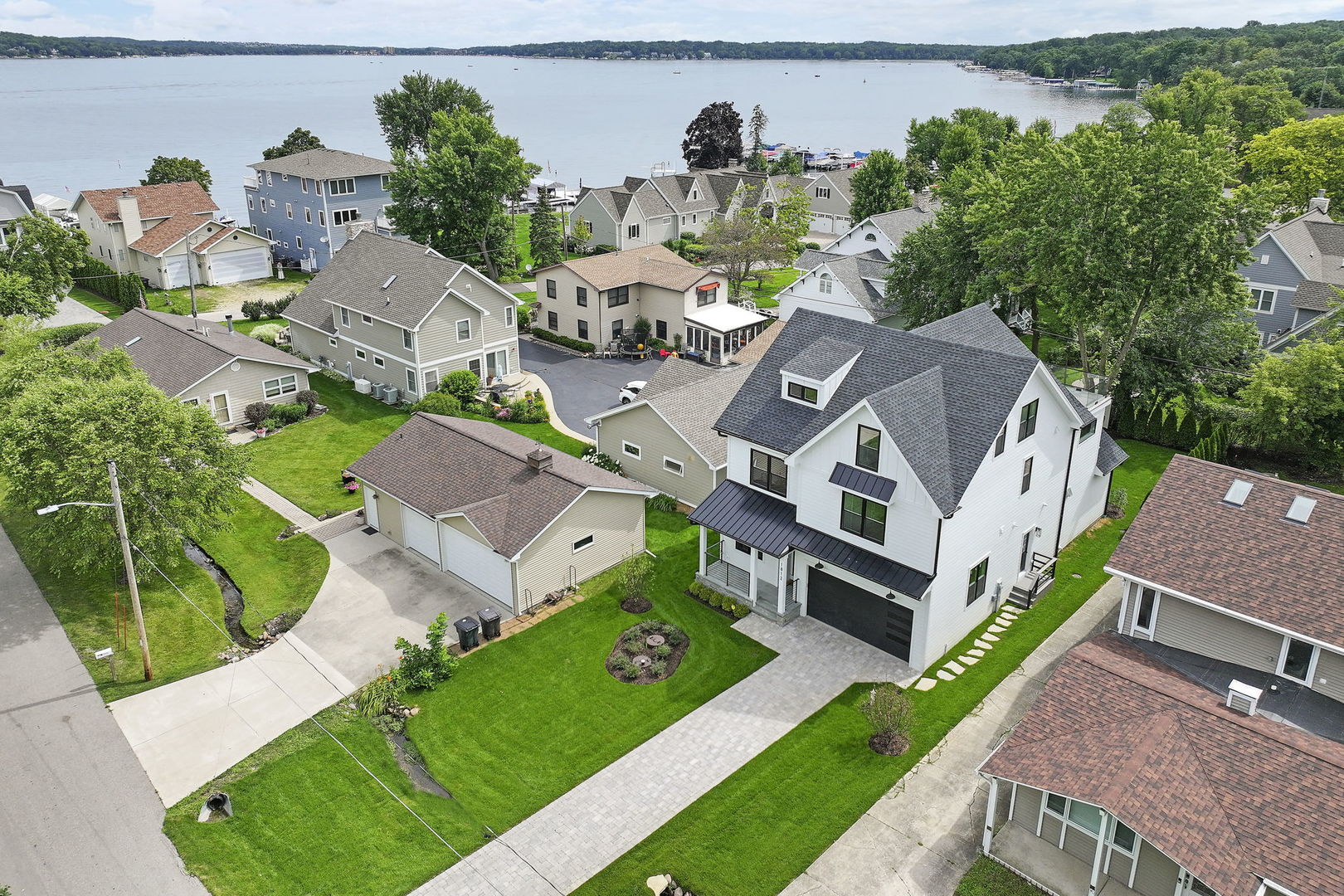 N1812 Hillside Road Linn, WI 53147 - Photo 1 of 52 an aerial view of a house with a garden