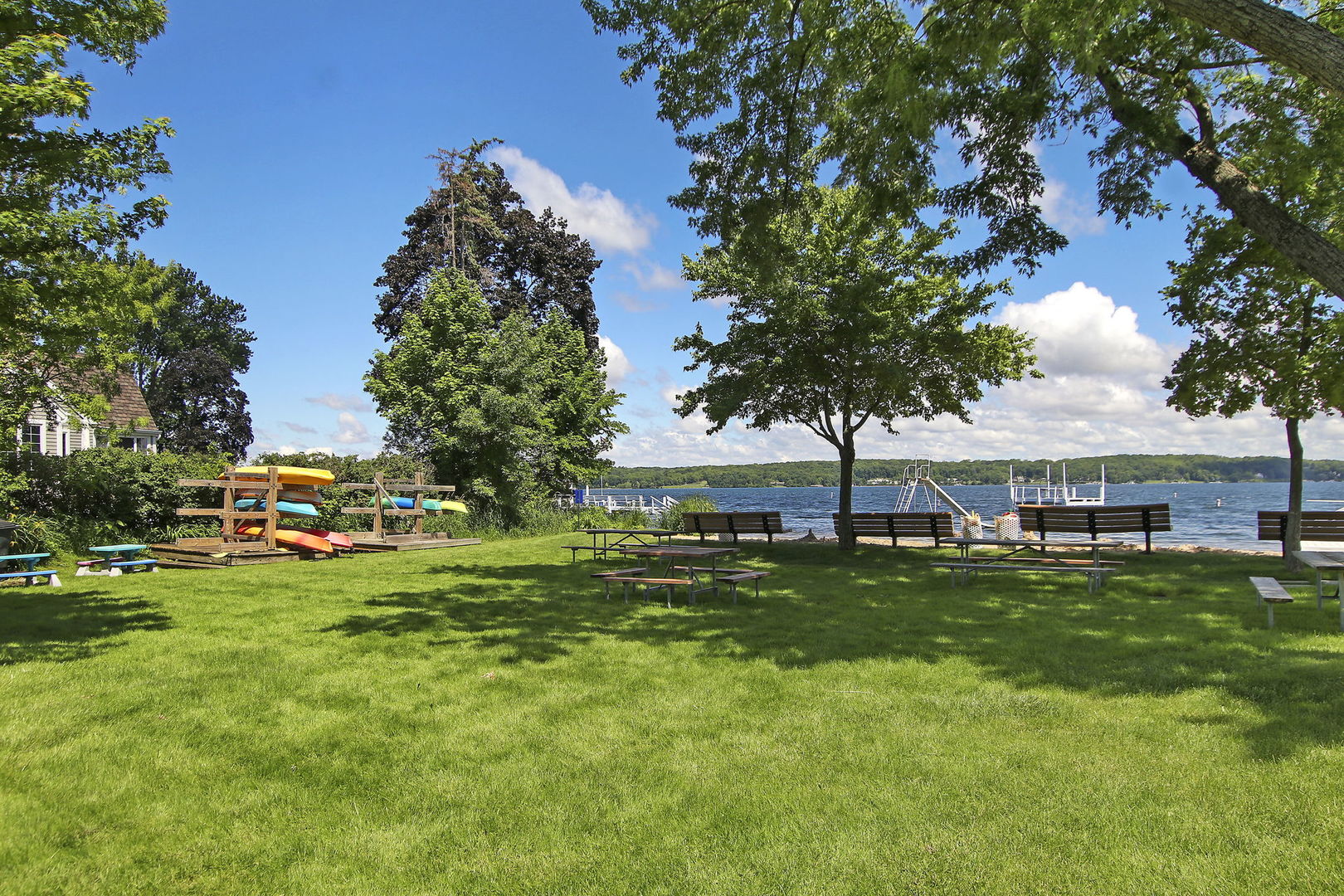 N1812 Hillside Road Linn, WI 53147 - Photo 44 of 52 a view of a park with large trees and plants