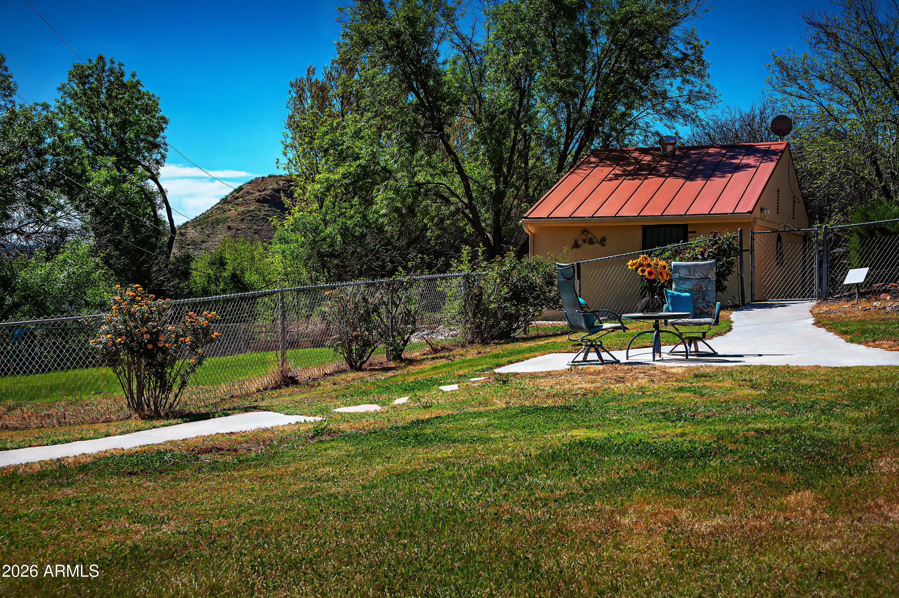 1945 South Loy Road Cornville, AZ 86325 - Photo 23 of 47 a view of backyard with swimming pool and seating space