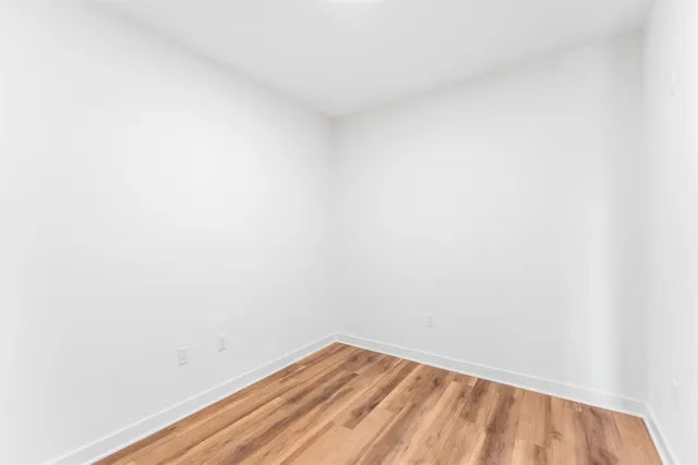 a view of small space with empty racks