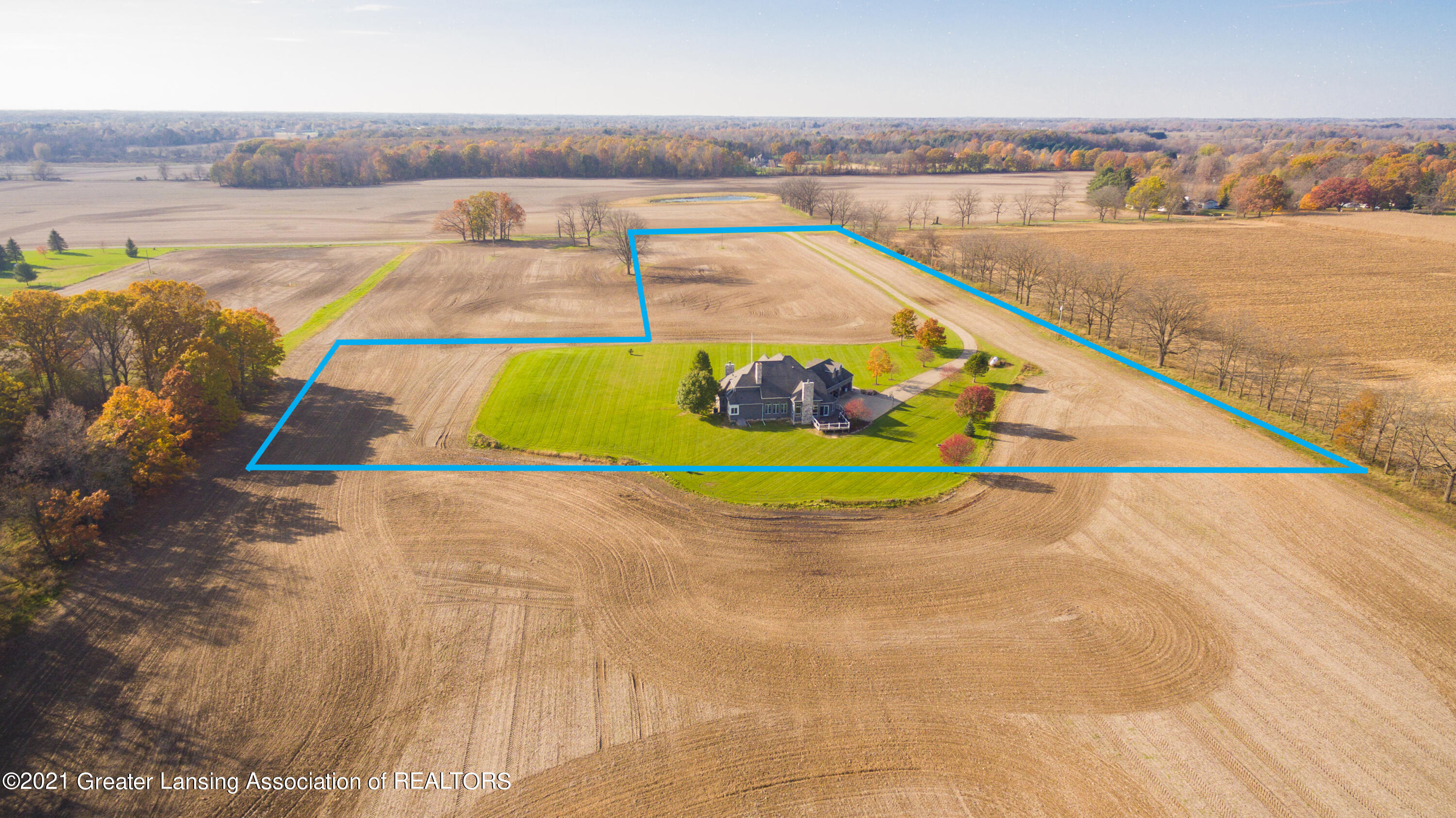 4110 Harris Road Williamston, MI 48895 - Photo 71 of 73 Aerial-8Boundries