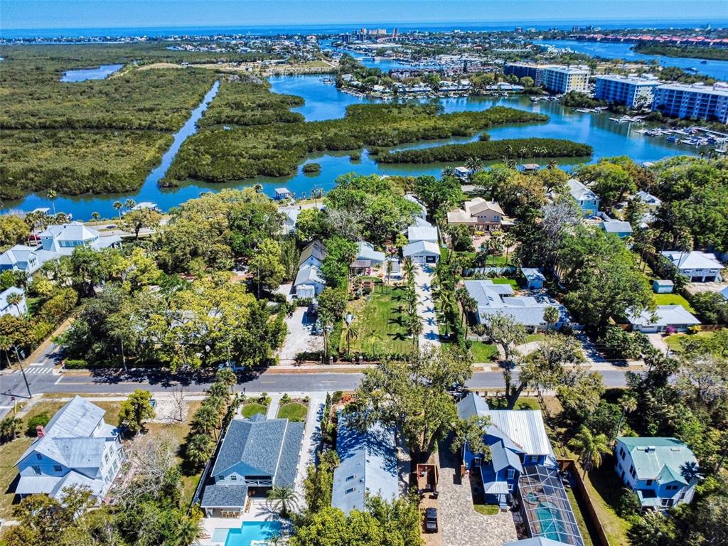 536 Faulkner Street New Smyrna Beach, FL 32168 - Photo 48 of 57 an aerial view of residential houses with outdoor space