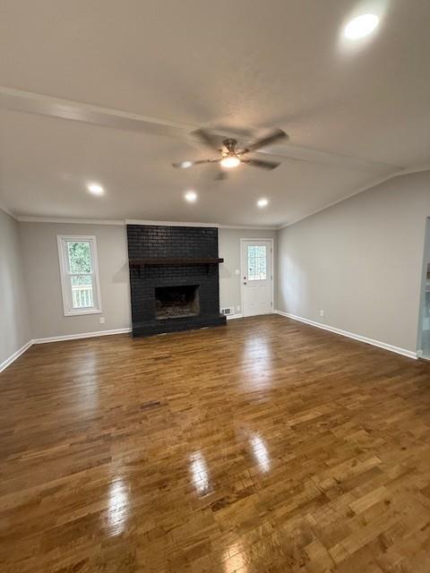 2801 Kellogg Creek Road Acworth, GA 30102 - Photo 5 of 28 an empty room with kitchen fireplace and windows