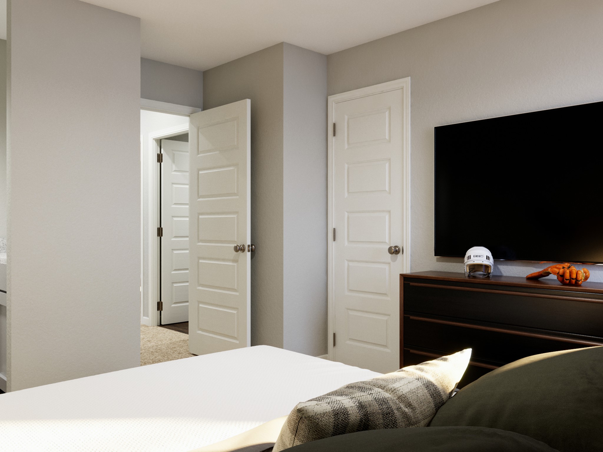 622 Pine View Circle Montgomery, TX 77356 - Photo 29 of 29 a bedroom with a bed and a flat screen tv