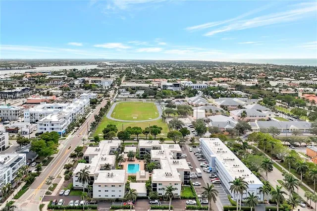 an aerial view of a city
