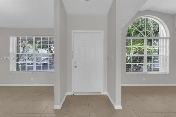 an empty room with a window
