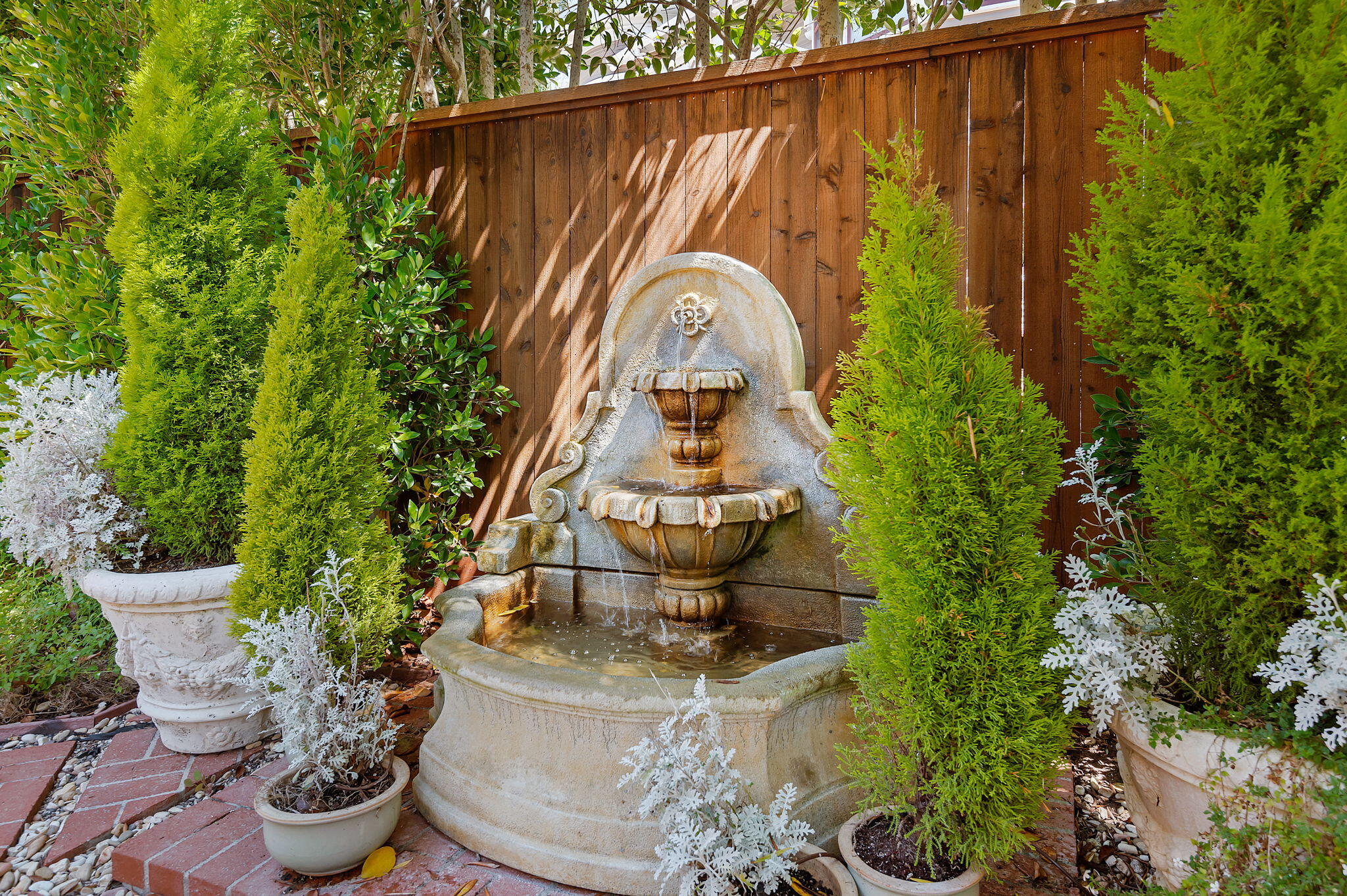 56 Olive Mill Road Santa Barbara, CA 93108 - Photo 17 of 28 a view of a fountain in the patio