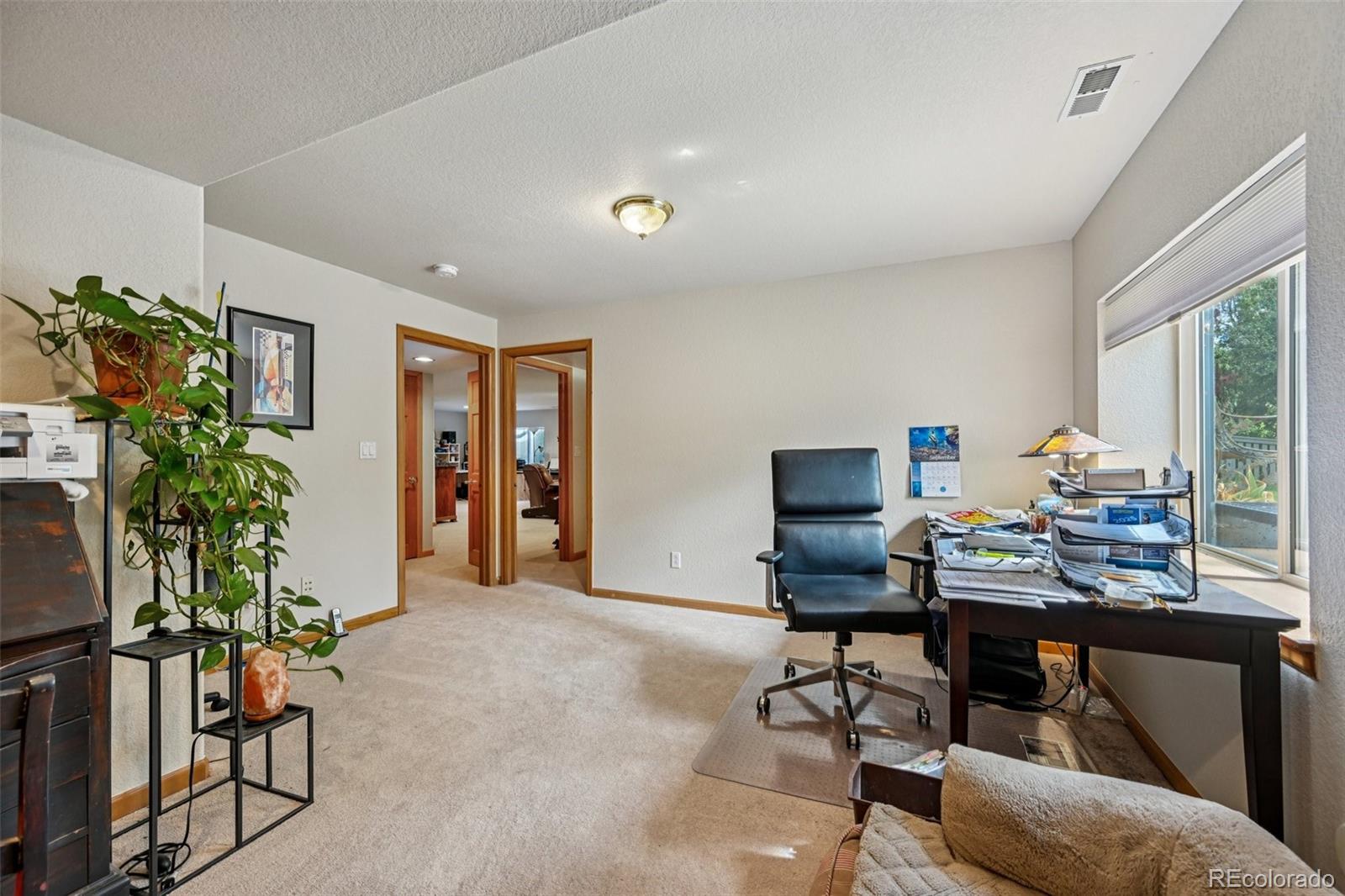 6060 Deframe Court Arvada, CO 80004 - Photo 32 of 45 a workspace with furniture and a potted plant