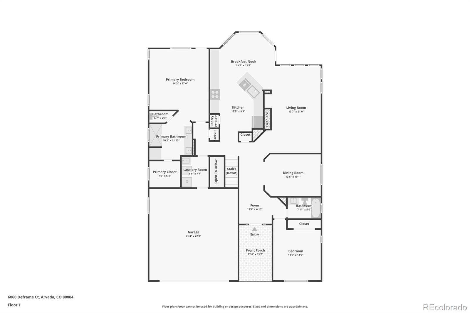 6060 Deframe Court Arvada, CO 80004 - Photo 4 of 45 a picture of a floor plan