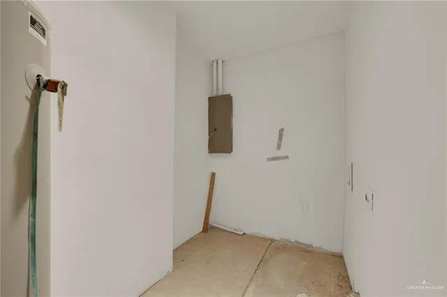 an entryway of a house with a sink