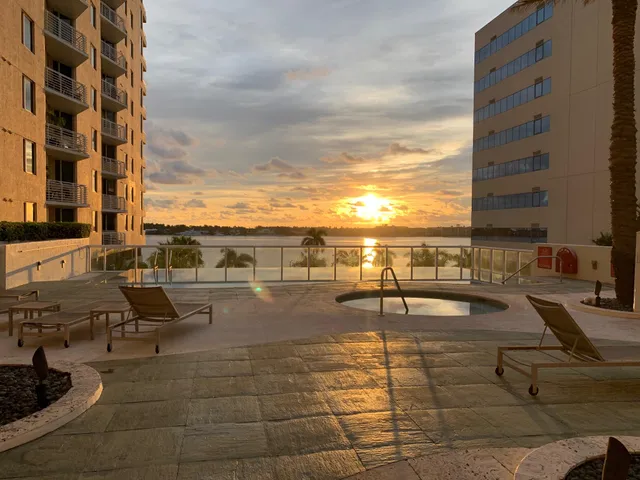 a view of a terrace with seating space