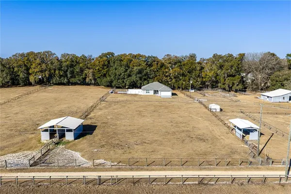 a view of a backyard with mountain view