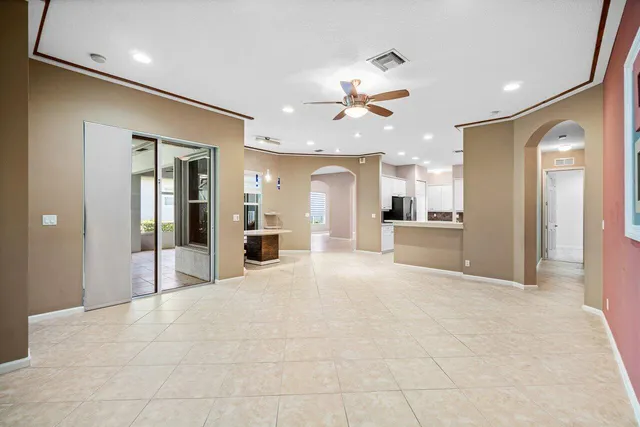 a park view with a bench