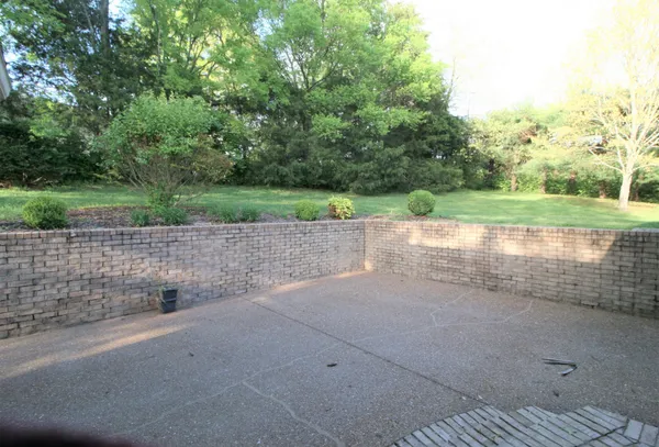 a view of a road with a yard