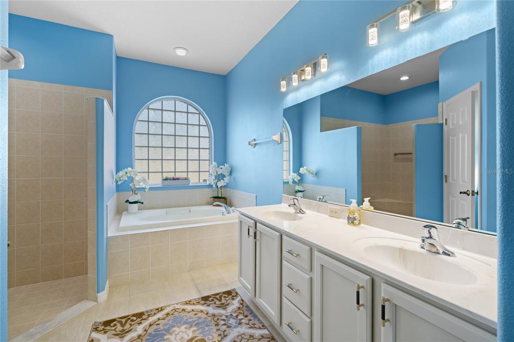 15657 Southwest 11th Terrace Road Ocala, FL 34473 - Photo 18 of 42 a bathroom with a tub sink and mirror