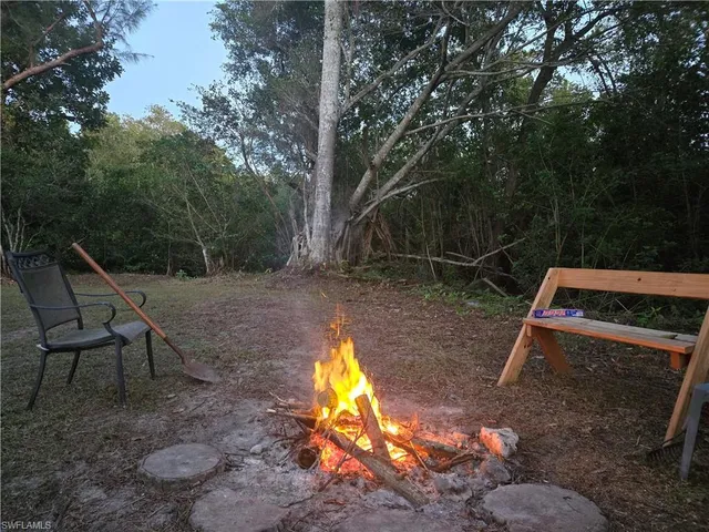 a view of lake with green