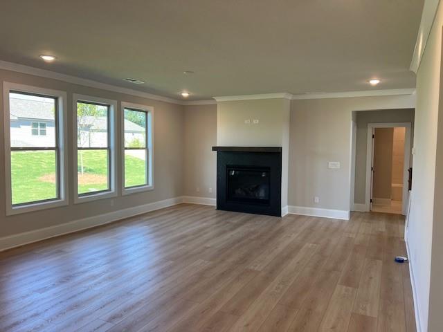 4265 Trinity Oaks Trail Cumming, GA 30040 - Photo 9 of 25 an empty room with windows and a fireplace