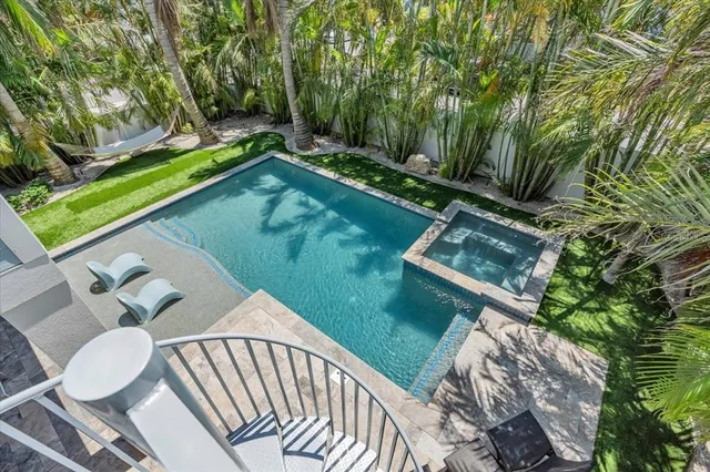 a view of backyard with outdoor space