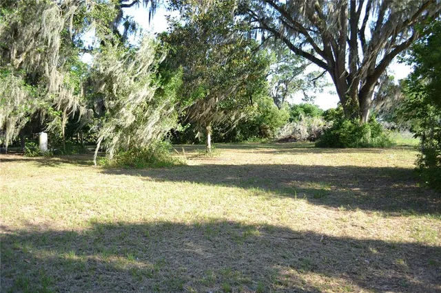 a view of an ocean from a yard