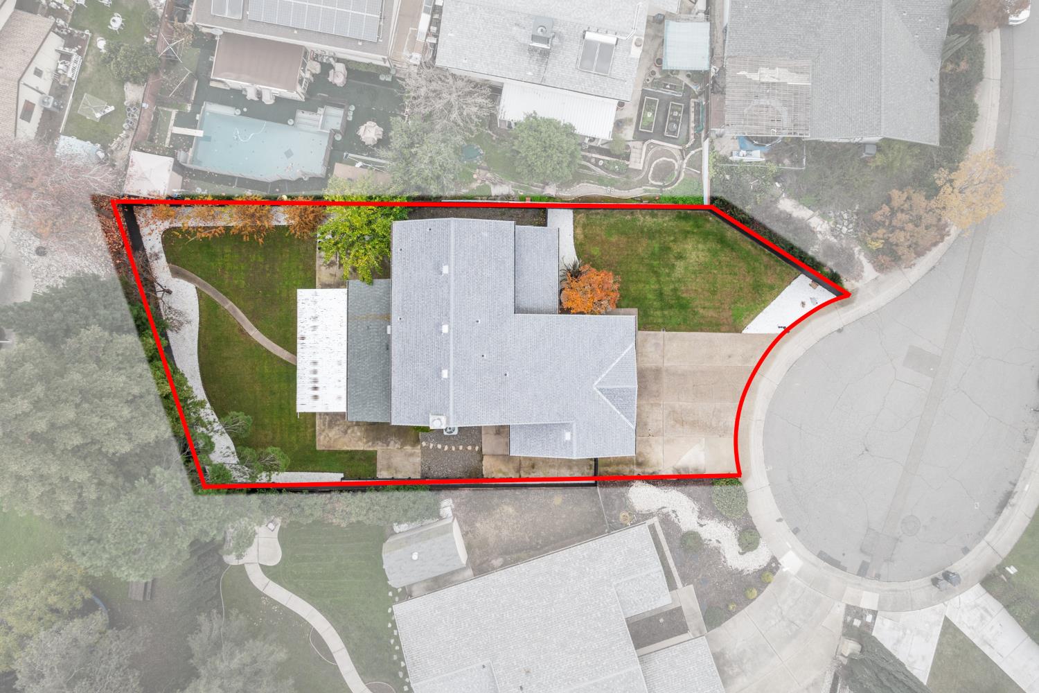 7135 Mathis Court Citrus Heights, CA 95610 - Photo 39 of 39 an aerial view of a highlighted house