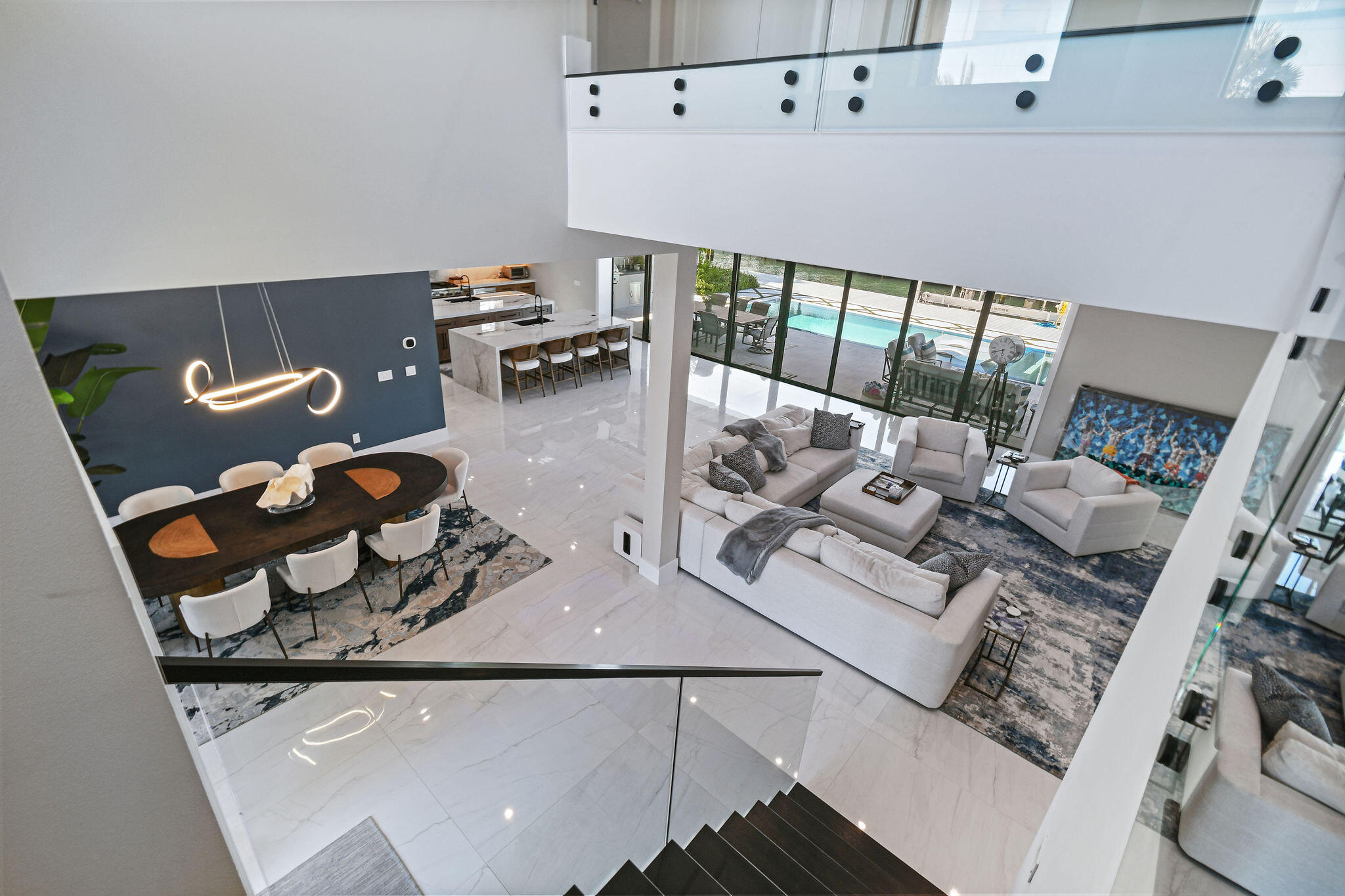 1060 Fairview Lane Singer Island, FL 33404 - Photo 34 of 82 view of living room with furniture and floor to ceiling window