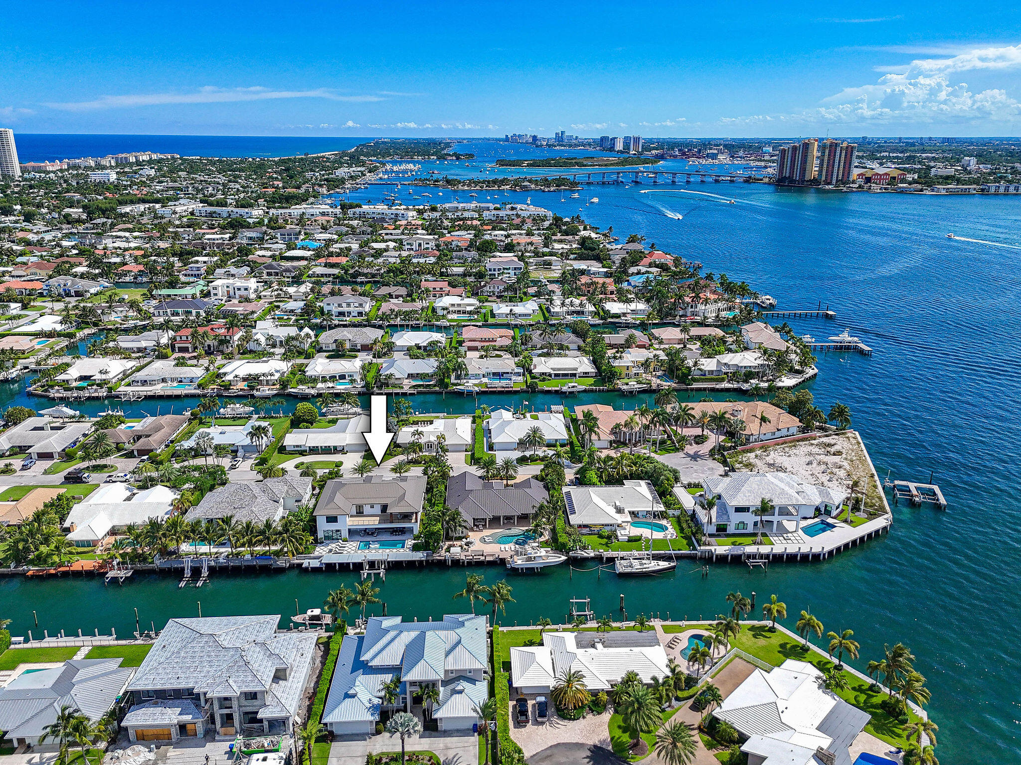 1060 Fairview Lane Singer Island, FL 33404 - Photo 77 of 82 an aerial view of a city with lots of residential buildings ocean and ocean view