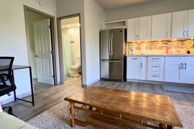 a room with furniture and a window