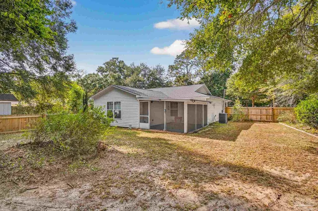 a house view with a outdoor space