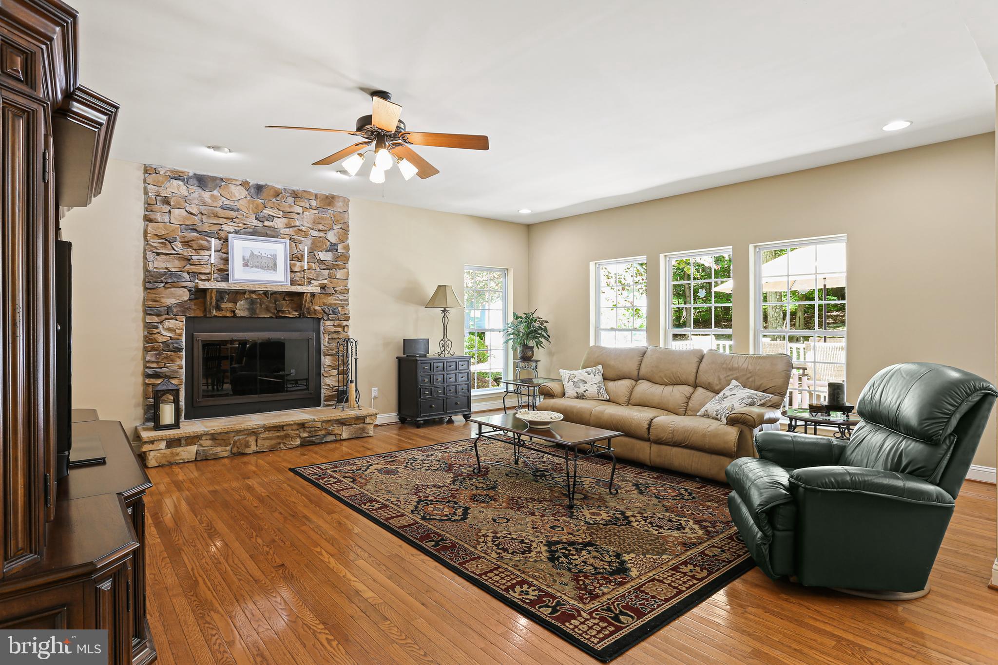 14439 Unionville Road Mount Airy, MD 21771 - Photo 3 of 57 Family Room with stone surround fireplace