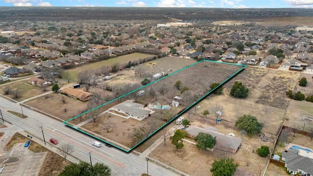 an aerial view of multiple house