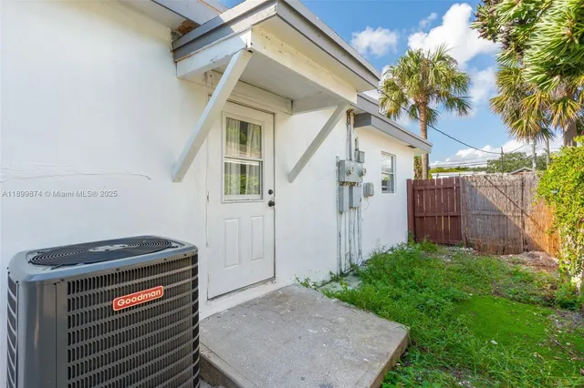 a front view of a house with a space