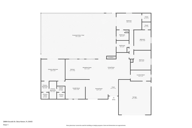 $1,695,000 | 20894 Escudo Drive, Boca Raton, FL 33433