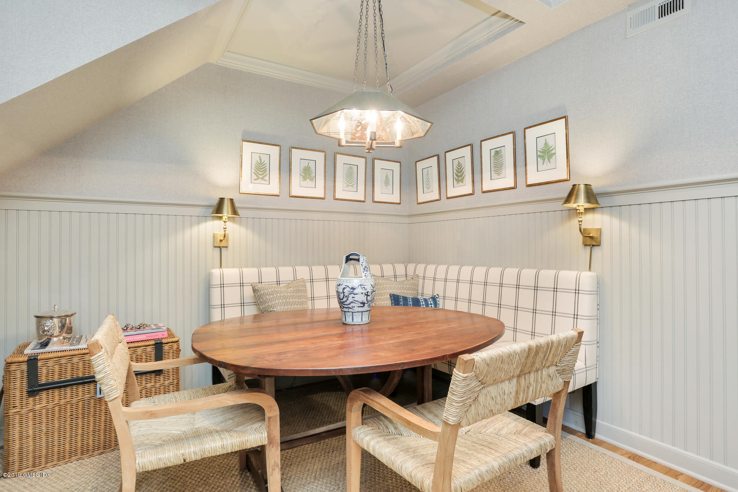 418 Riversville Road Greenwich, CT 06831 - Photo 18 of 38 a view of a dining room with furniture and chandelier
