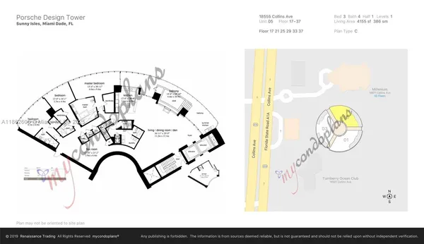 $29,000 | 18555 Collins Avenue, Unit 3705, Sunny Isles Beach, FL 33160