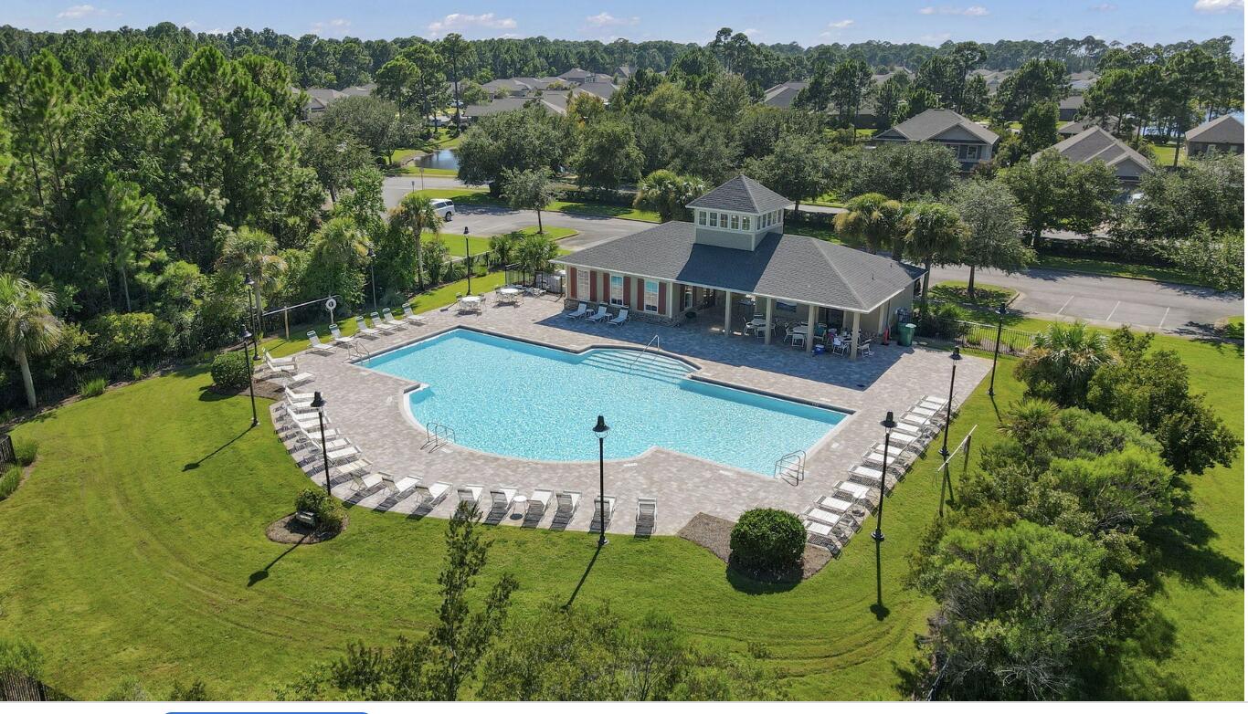 268 Loblolly Bay Drive Santa Rosa Beach, FL 32459 - Photo 67 of 73 an aerial view of a house with garden space ocean and mountain view