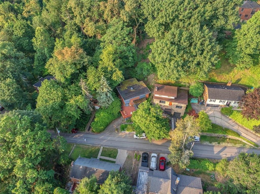 136 Fairfax Road Pittsburgh, PA 15221 - Photo 36 of 50 an aerial view of a house with garden space and street view