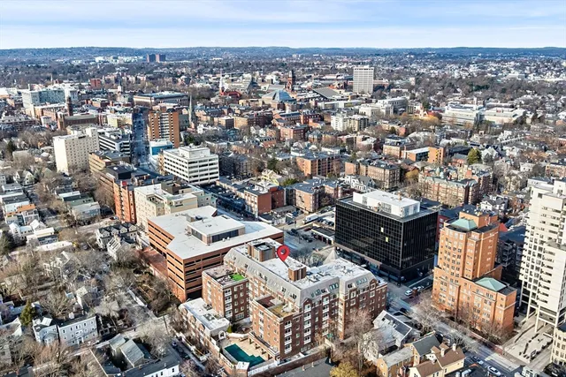an aerial view of a city