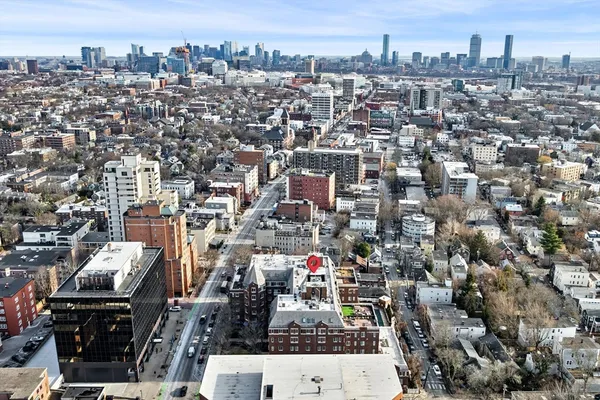 an aerial view of a city