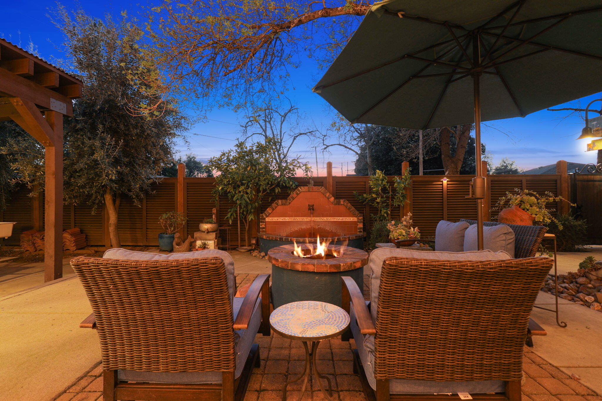 1465 Riverside Drive Redding, CA 96001 - Photo 131 of 163 Backyard Firepit & Fountain