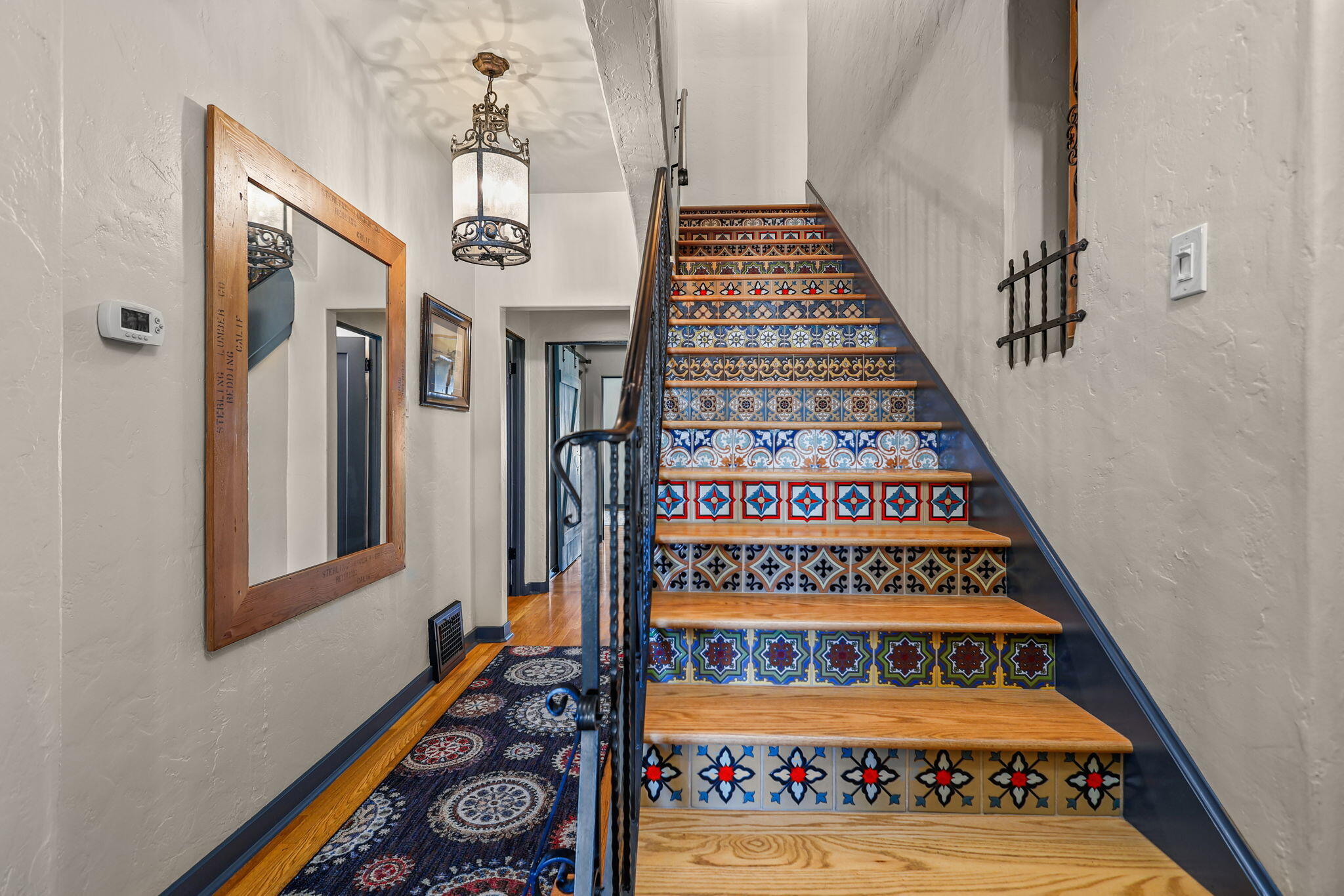 1465 Riverside Drive Redding, CA 96001 - Photo 62 of 163 Stairs - Custom Tile & Original Railing